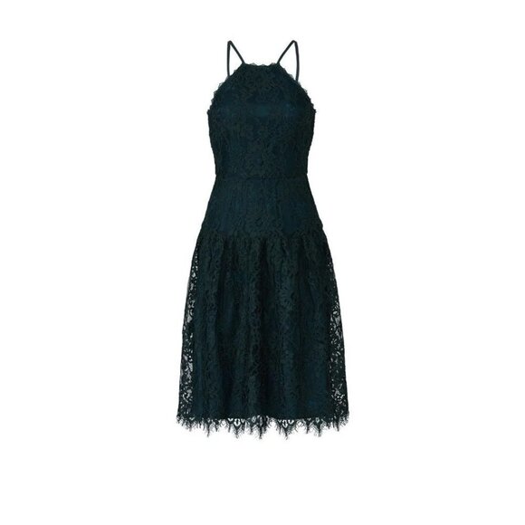 Trina Turk Green Broadway Lace Midi Dress $378 - Picture 6 of 11